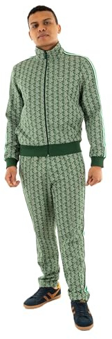 Lacoste Herren Paris Zip-Up Jacquard Jacke, Calathea/Sabler, M