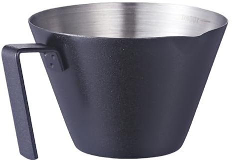 Pouring Cup, Stainless Steel Pitcher, Sturdy Handle Included, 2.01x3.01 inches Multi Purpose Container, Coffee Measuring Mug for Cafe, Home, and Kitchen Use