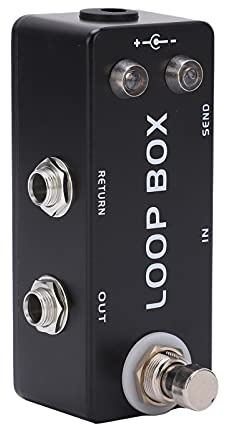 Guitar Loop -Effekt, Metall Black Mini Pedal True Bypass Elektrische 0 Kanalauswahl für Basseffekte