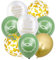 Cadimus 30 Stück Kommunion Luftballons, 12 Zoll Latex Ballons Grün Gold Weiß, Erste Heilige Kommunion Deko Mädchen Jungen, Helium Ballons für Taufe Erstkommunion Konfirmation Kommunion, 5 Design