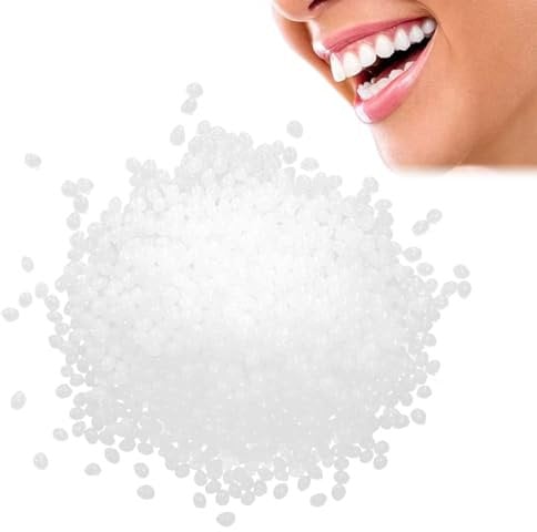 YAPKOLV Kit di Riparazione Dei Denti, 60g di Perline Temporanee, Materiale Termico Adesivo per Otturazioni, Protesi Temporanee, Faccette Dentali, Cemento Dentale, Colla per Denti