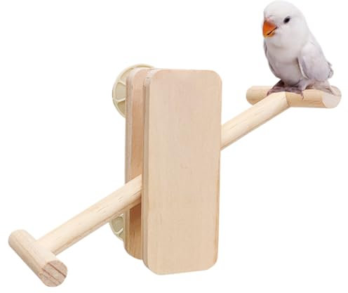 Eventerde Vogelständer | Vielseitige Holzspielzeuge Für Wellensittiche,Kauresistenter Wellensittich Spielplatz Zum Stehen Spielen Ausruhen Unterhalten