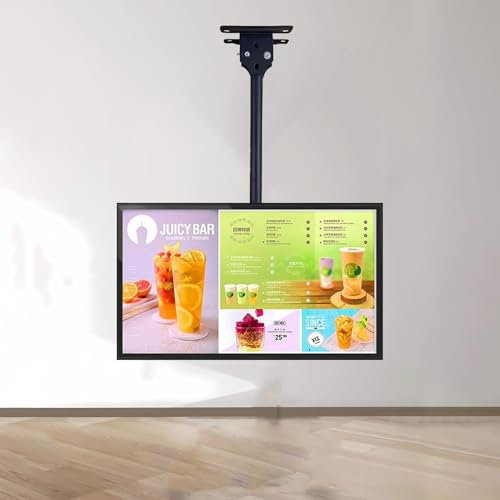 asdchZen Support De Plafond pour Téléviseur, Hauteur Réglable, Inclinaison Et Pivotement, Compatible avec La Plupart des Écrans Plats LED De 26 À 60 Pouces, Une Couleur, 0,3, 0,5 M