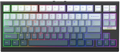 EPOMAKER G84 HE Teclado Magnético Gaming Inalámbrico de Efecto Hall, Azul | Disparo Rápido y Actuación Ajustable, Sondeo 8000Hz y 8000mAh, SOCD y DKS, RGB, Teclas PBT, Hot-Swap, para Win/Mac