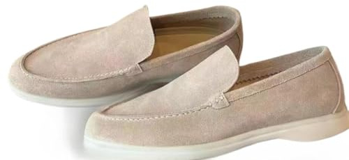 Mocasines de gamuza para hombre, mocasines sin cordones para hombre, zapatos de vestir de verano, ligeros y transpirables, mocasines planos, informales, para conducir, caminar, zapatos Oxford