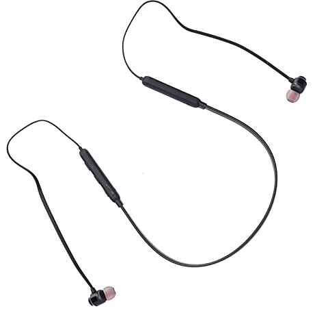 POENVFPO Kabellose Kopfhörerhänge -Hals -Headset mit Geräuschstündungsmikrofon für Sportarten, Lange Akkulaufzeit, Halsband für Geräte (Black)