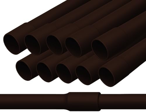 Conduit de câble rigide en PVC 18 mm (M18), 20 m, difficilement inflammable, pour montage en saillie, marron foncé