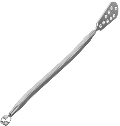 TEHAUX Fußfeile und Effektiver Hornhautreduktion Edelstahl Doppelkopf zur Entfernung Abgestorbener Haut mit Ergonomischem Griff Fußpflege für Männer und