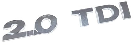 Volkswagen 5K0853675Q739 Original VW Schriftzug 2.0 TDI Emblem Logo Aufkleber Chrom glänzend