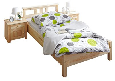 Einzelbett Merci Massivholz Kiefer Natur 100 x 200 cm