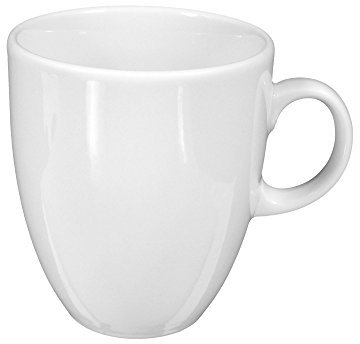 Becher 10,5 cm VIP. white uni 00003 8 Stück von Seltmann Weiden