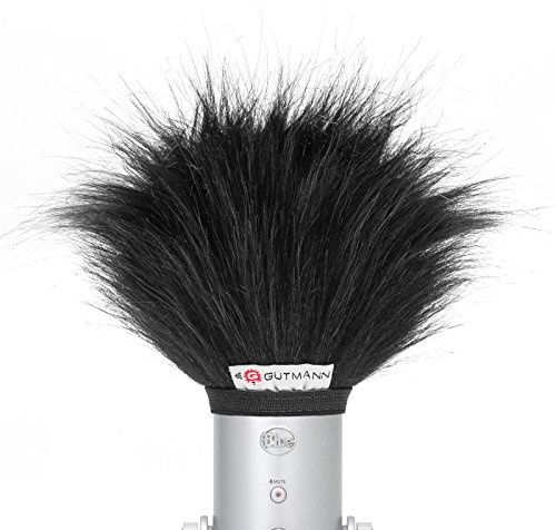 Gutmann Mikrofon Windschutz Fell für Blue Microphones Blue Yeti USB Silber Handgefertigt in Deutschland