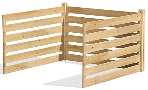 Greenes Fence Premium Cedar Wood Composter Add-On Kit, 48 L x 48 W x 31 H (3/4 Thick) / 309.17 gallons - Made in USA with North American Cedar