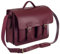 Schoolmaster classic in Bordeaux, stilvolle Lehrertasche & Aktentasche aus echtem Leder, viele Innenfächer, Umhängetasche für Damen & Herren, 40 x 32 x 18 cm, dunkel-rot