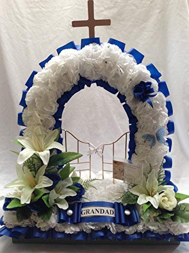 Gates of Heaven Silk Funeral Flower Tribute Memorial Bouquet