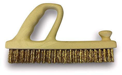 Brosse rabot métallique | Garnissage fil acier souple laitonné | Lot de 3 | Prise en main ergonomique | Spéciales décapage brossage nettoyage grandes surfaces | Qualité industrielle | Kibros 3RABx3