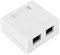 Keystone Jack Box, Keystone Surface Mount Box, Super 5 Shield RJ45-8P8C Wandanschluss, 2-Port Desktop Extension Kabel Mount Box, mit Jumper, für die Kommunikationsbuchsenverbindung