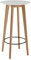 FineBuy Stehtisch 60x110x60 cm Weiß, Bartisch für 4 Personen, Moderner Tisch für Bar, Design Partytisch Holz, Hochtisch Eiche Skandinavisch