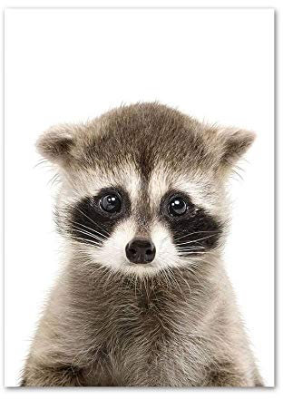 LCSLDW Leinwanddruck Tier Kinderzimmer Wandkunst Leinwand Malerei Nordic Poster Und Drucke Wandbilder Baby Kids Room Decor, Home Decoration, 21X30Cm No Frame