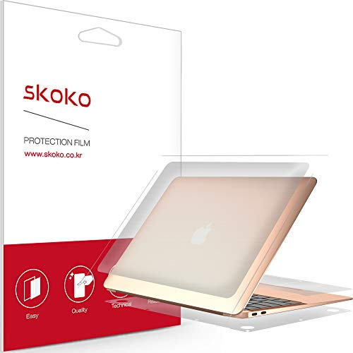 skoko [Película protectora de cuerpo completo 4 en 1 compatible con MacBook Air de 13 pulgadas 2021 M1 (A2337), sin burbujas, similar al protector de pantalla de TPU mate, cubierta, calcomanías,