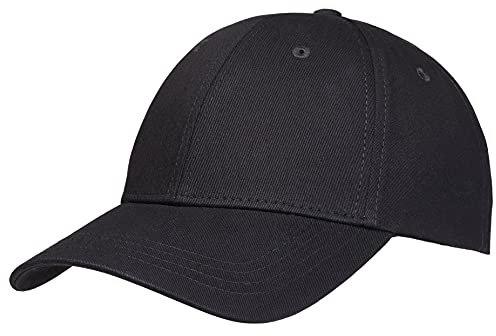 Pembroke® Basecap, Classic Baseball Cap, 100% Baumwolle, Damen und Herren, Einfarbig, Schwarz, Größenverstellbar