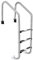 COSTWAY Stainless Steel Pool Ladder with 3 Non-slip Footsteps, Heavy Duty Swimming Pool Step for In Ground Pools, 120kg Weight Capacity