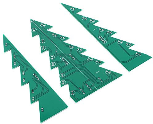 Blantye 3-dimensionales Leiterplattenmodul Weihnachtsbaum LED DIY Kit mit 3 Lichtfarben