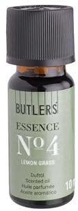 BUTLERS Duftöl No 4 -Lemon Grass- 10ml für Aroma Diffusor, Duftlampen, Duftsäckchen oder Kerzen -ESSENCE - Ätherisches Wohlfühlaroma | Öl für Wellness und Aromatherapie