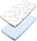 TupTam Baby Spannbettlaken Kinder Spannbetttuch für Babybett Kinderbett 2er Pack, Farbe: Tiere auf Wolken/Blau, Größe: 90 x 200 cm