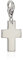 NKlaus Damen Charm-Anhänger Kreuz Symbol 925 Silber 19x14mm Amulett für Bettelarmband 13238
