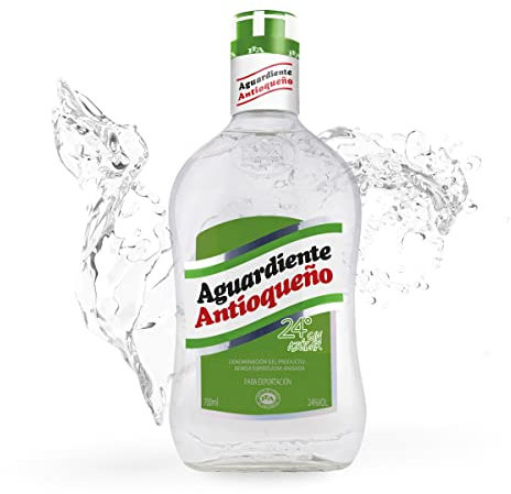 Aguardiente Antioqueño 24º - Botella de Bebida Alcohólica Colombiana Sin Azúcar - Elaborada con Anís y Especias - 1 L - 24% de Alcohol - Sabor y Aroma Dulce y Picante
