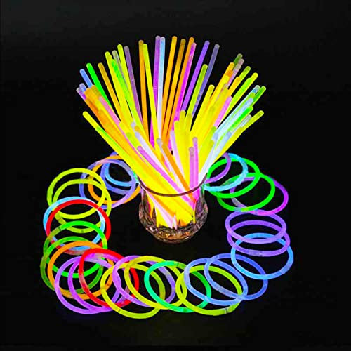 Paquete de 40 palos de neón de ,Barras Luminosas, paquete de palos brillantes de neón para fiestas, cumpleaños, conciertos