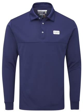 Stuburt Men's Stuburt Sport Tech Long Sleeve Polo Golf Shirt, Midnight, L UK