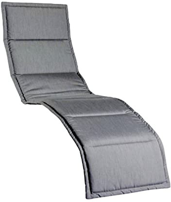 KETTtex EXKLUSIV Auflage Bäderliege Anthrazit-Grau I Gartenliege Polster 205x55x3cm I Liegenauflage weich & robust I Liegestuhl-Auflage UV-beständig I wasserabweisendes Liegekissen I Dessin 2328