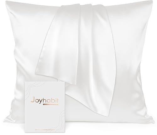 Joyhabit Seidenkissenbezug 80x80, Beige, 16MM Silk Pillowcase aus 100% Bio Maulbeerseide, Super für den Schutz der Haarqualität und der Haut
