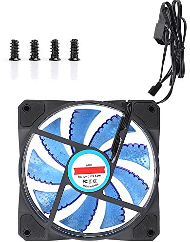 SYH&AQYE 120 mm PC Lüfter, Bunter LED Streamer RGB Gehäuselüfter, 1200 U/min, 19 DB Lärm, Computerkühler für Desktop(Blau)