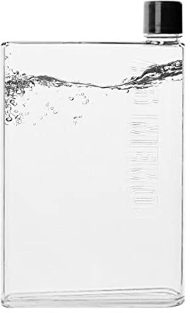 A6/A5 Bouteille d'eau Plate 350ml/480ml, Anti-fuites, Bouteilles d'eau en Plastique réutilisable, Portables Boisson pour l'école, activités en Plein air, Gym, Cyclisme, randonnée