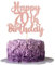 Gyufise 1Pc Happy 70th Birthday Cake Topper Glitter 70 & Fabulous Cheers to 70 Years 70th Birthday Cake Pick for Celebrating 70th Birthday Anniversary Party Cake Decorations Supplies Rose Gold