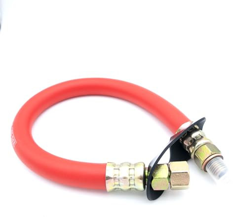 BeiJRDDBest HON1010 Ölwechsel-Ablaufschlauch, Rot, Nylon, 35,6 cm lang, 0,6 cm Innendurchmesser, M10 x 1,25 mm, für Honda GX110, GX120, GX160, GX200, 1 x Schlauch