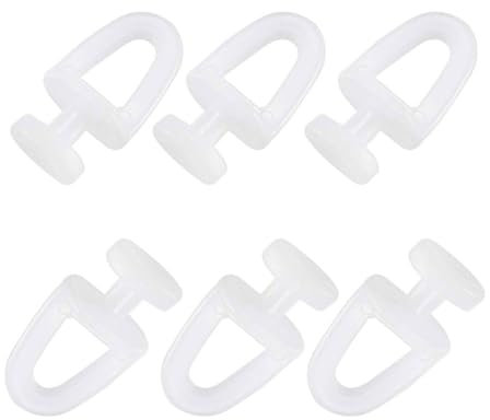 TOP-VIGOR Vorhangschiene, Kunststoff, Vorhangschiene, Gleithaken, Vorhangschiene, Gleithaken für Fenster, Vorhang, Tür, Duschvorhang, Weiß, 20 Stück