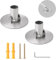 UFURMATE Soporte para barra de cortina de ducha, 2 unidades, barra telescópica de acero de titanio, barra de cortina de ducha con brida giratoria única, soporte de montaje en pared con tornillos