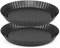 WENLISELL 2PCS Deep Quiche Tin for The Oven 28cm, Non-Stick High Fluted Flan Tin, Carbon Steel Large Quiche Dish for Baking Tarts, Flans, Quiche