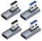 YUNKOZAND 90-Grad-USB 3.1-Adapter, Rechtwinkliger Stecker auf Buchse für PC, Laptop, Ladegerät und Mehr Geräte (Links 2 & Rechts 2)