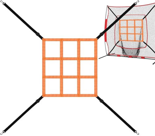 Baseball-Strike-Zone-Ziel, Strike-Zone-Zielnetz - Verstellbare Baseball-Softball-Pitching-Zielscheibe - Baseball-Übungsnetz zum Schlagen, Schlagen und Fangen, Befestigungsgurt