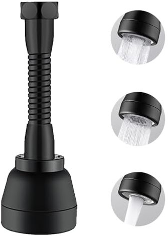 DZGUAI Wasserhahn-Aufsatz 360° Drehbar, Spritzwassersparend, Küchenarmatur-Verlängerung Mit Universal-Adapter-Set, Küchenspüle Zubehör Und Werkzeuge