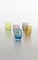 Zafferano Bolicante Lot de 6 verres faits à la main selon la tradition ancienne - Aspect bulles d'air - Boîte de mélange colorée