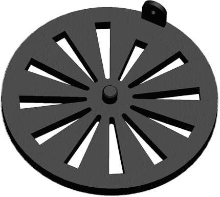 Kaminrost - Passend für RAIS Kaminöfen inkl. Modellübersicht - Ascherost Kamin aus massivem Stahl - feuerfest & hitzebeständig - Kaminrost Feuerrost Kaminofen Rost [Ø 172x10 mm]