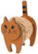PHENOFICE 1 Satz Katzenrolle Szisal Katzendesign Eulen-wäscheklammer Aus Filz Kreative Kabeltrommel Kletterseil Für Katzen Cartoon-Katze-fadenhalter Mehrzweck-kabelhalter Sisel Hölzern