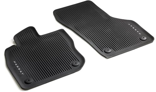 Volkswagen 3J106150282V Gummi Fußmatten Premium Allwettermatten 2X Gummimatten vorn, mit Passat Schriftzug