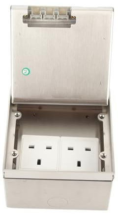 Power Hub, Dual Standard 3 Hole Sockets Connection Box Outlet Socket Receptacle AC for Mall, Home Decoration, 4S Store, Office